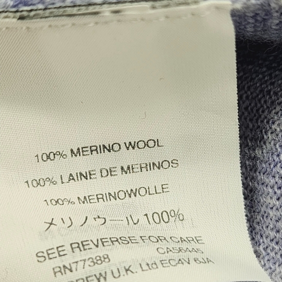 EUC  J. Crew 100% Merino wool V neck Flare Tied Cuffs Sweater Women's L - Picture 6 of 7